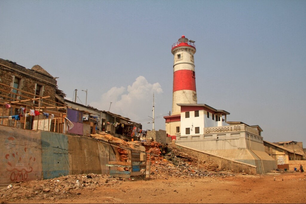 Accra (Jamestown) Lighthouse,  One of Ghana’s most iconic landmarks, the Jamestown Lighthouse is steeped in history and cultural significance.  Established: 1871 (current structure from 1920s–1930s) - Photography by Remo Kurka, Ghana